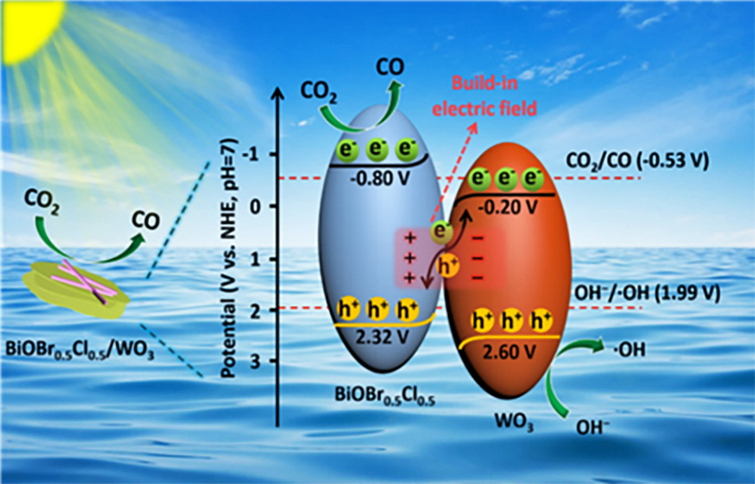 Enhanced Photocatalytic CO<sub>2</sub> Reduction over 2D/1D